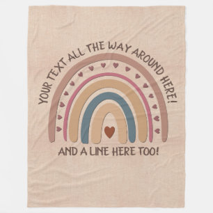 Cobertor De Velo Alterar Texto Adicionar Nome Boho Arco Arco-Íris S