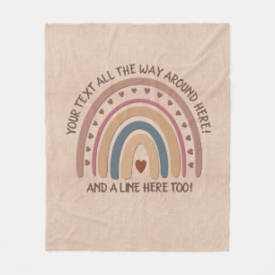 Cobertor De Velo Alterar Texto Adicionar Nome Boho Arco Arco-Íris S