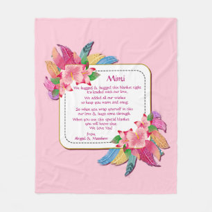 Cobertor De Velo Alterar Texto Adicionar Nome Penas do Flor de Boho