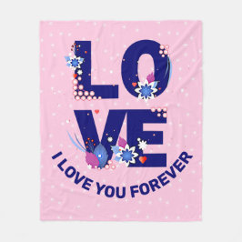 Cobertor De Velo Alterar Texto I AMO VOCÊ Para Sempre Estrelas Bran
