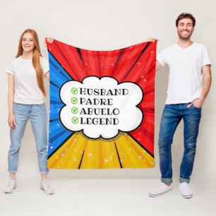 Cobertor De Velo Alterar TEXTO Padre de marido Abuelo Legenda Comic