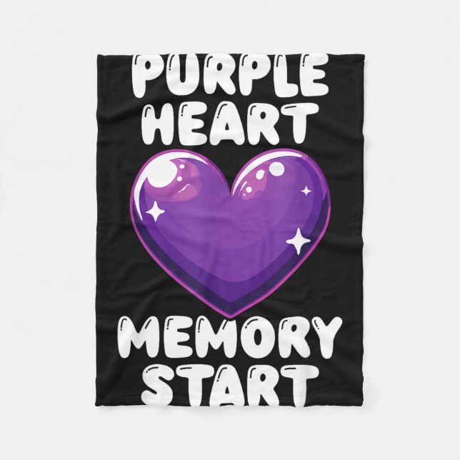 Cobertor De Velo Alzheimer awareness heart memory start support  (Frente)