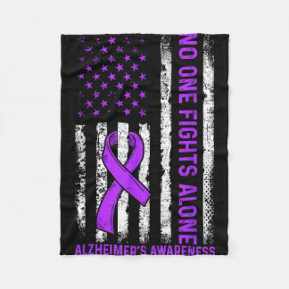 Cobertor De Velo Alzheimer's awareness fight american usa flag