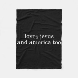 Cobertor De Velo Ama Jesus E a América Também Patriota Cristão