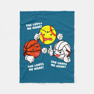 Cobertor De Velo Ama mais camiseta de softball basquete vôlei