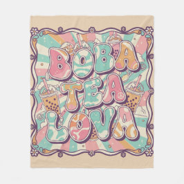 Cobertor De Velo Amante de Boba Tea