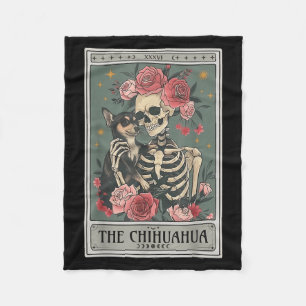 Cobertor De Velo Amante de Cão Chihuahua Retro A Lua Halloween , Mu
