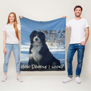 Cobertor De Velo Amante de Doodle Dog Decoração Divertida para Casa