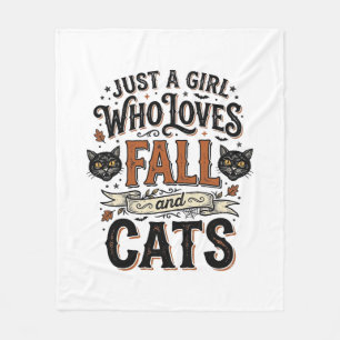 Cobertor De Velo Amante de Gato de Outono Camisa Vintage de Hallowe