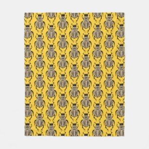 Cobertor De Velo Amante de Insetos Amarelo Arte Decorativa de Besou