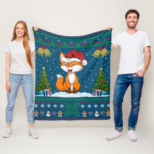 Cobertor De Velo Amante de os animais de raposas Xmas presente no N