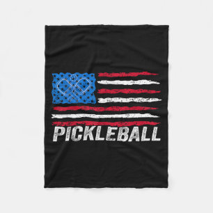 Cobertor De Velo Amante de pickleball bandeira patriótica de pickle