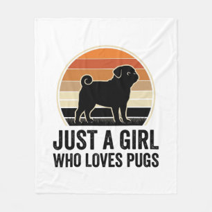 Cobertor De Velo Amante de Pug Vintage Apenas uma Camisa de Cão de