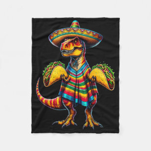 Cobertor De Velo Amante de Taco de Dinossauro T-rex Cinco De Mayo S