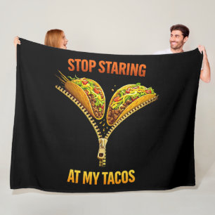 Cobertor De Velo Amante de Taco Engraçado Para de Olhar