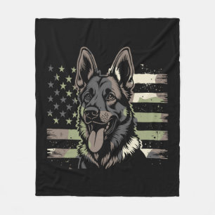 Cobertor De Velo Amante do Cão Pastor Alemão Bandeira Americana dos