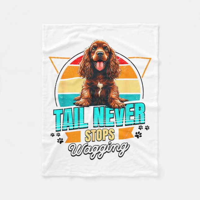 Cobertor De Velo Amante do Spaniel Inglês Engraçado Spaniel Inglês  (Frente)