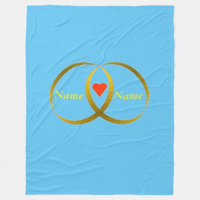 COBERTOR DE VELO AMANTES ANÉIS FLEECE BLANKET (Frente)