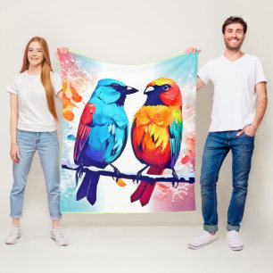 Cobertor De Velo Amantes de Aves Tropicais