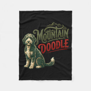 Cobertor De Velo Amantes de cães doodle da montanha vintage retrô a