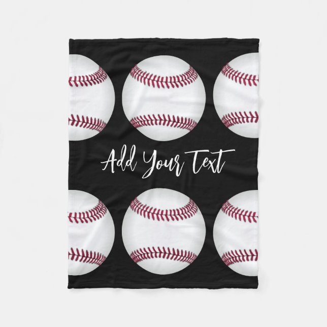 Cobertor De Velo amantes do esporte de beisebol adicionam seu própr (Frente)