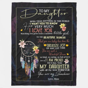 Cobertor De Velo Amantes Filhos  À Minha Filha Amor Mãe