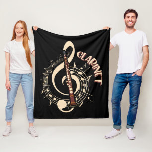 Cobertor De Velo Amantes Musicais Clarinet