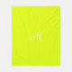 Cobertor De Velo Amarelo Chartreuse - monograma (Frente)