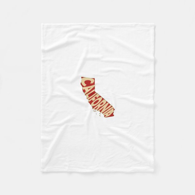 Cobertor De Velo Amarelo da arte da palavra do nome do estado de (Frente)