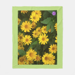 Cobertor De Velo Amarelo Daisy Fleece Blanket