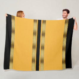 Cobertor De Velo Amarelo Mostarda Preto Dourado Geométrico Listrado
