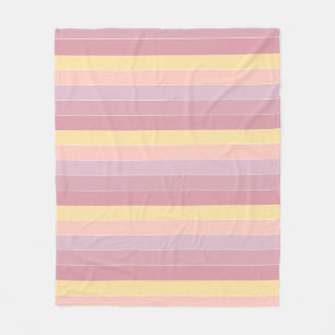 Cobertor De Velo Amarelo Rosa Roxo Listras Modelo Moderno Elegante 