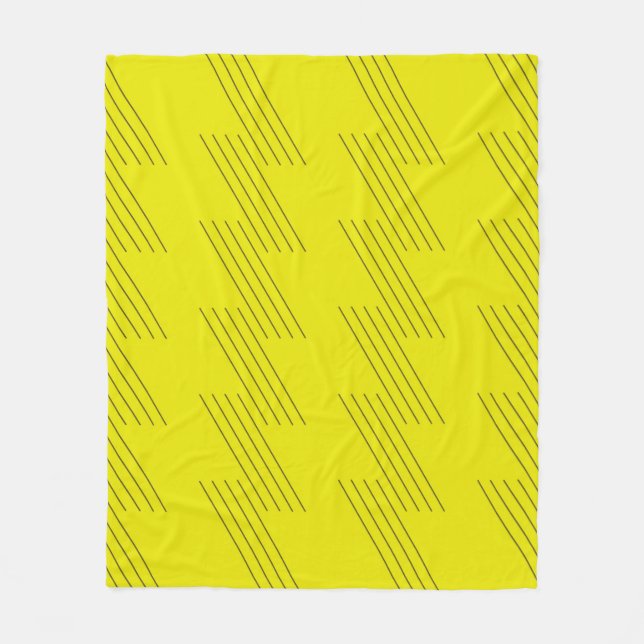 Cobertor De Velo Amarelo, simples, moderno, ousado, gráfico de tend (Frente)