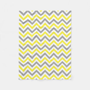 Cobertor De Velo Amarelo, teste padrão de ziguezague branco