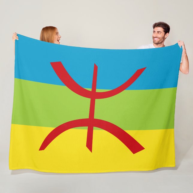 Cobertor De Velo Amazigh Flag Gift Berber Flag Kabyles (In Situ)