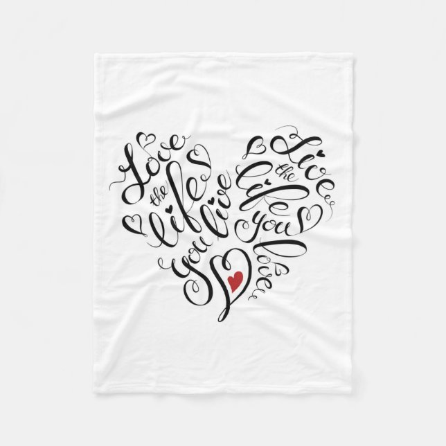 Cobertor De Velo Ame a vida onde você vive (Frente)