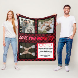 Cobertor De Velo "Ame Mais" Foto Personalizada e Poema de Amor