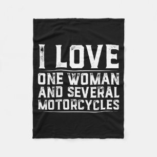 Cobertor De Velo Ame Uma Mulher e Várias Motocicletas Motocicleta