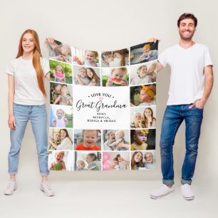 Cobertor De Velo Ame Você Excelente Vovó/Nana/Outra Colagem De 20 F