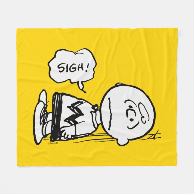 Cobertor De Velo Amendoins | Charlie Brown está abaixado (Frente (Horizontal))