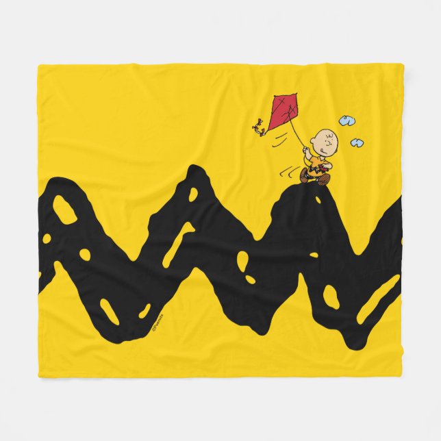 Cobertor De Velo Amendoins | Charlie Brown Flying Kite (Frente (Horizontal))
