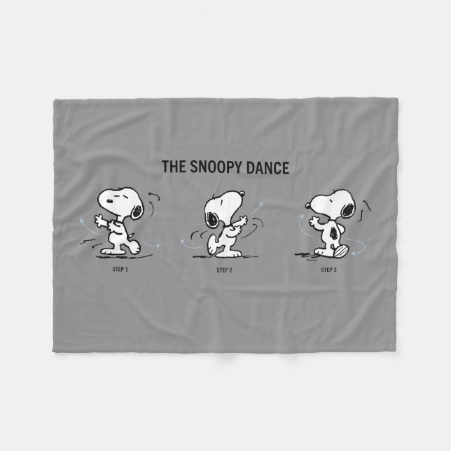 Cobertor De Velo Amendoins | Dança De Snoopy (Frente (Horizontal))