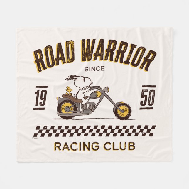 Cobertor De Velo Amendoins | Guerreiros Rodoviários Snoopy & Woodst (Frente (Horizontal))