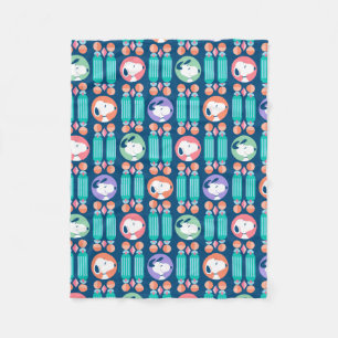 Cobertor De Velo Amendoins Padrão de Sonhos de Deco Azul Escuro d