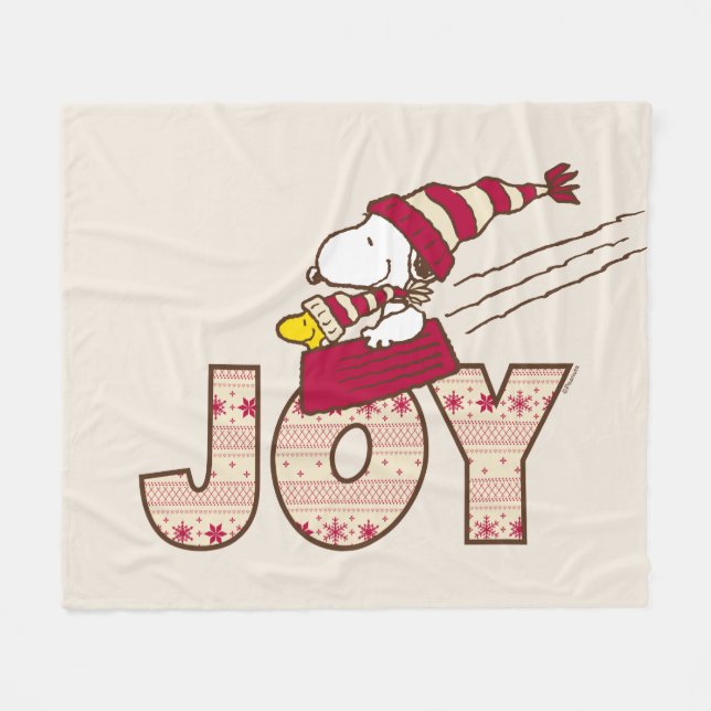 Cobertor De Velo Amendoins | Passeio De Snoopy & Woodstock Joy (Frente (Horizontal))