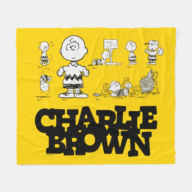 Cobertor De Velo Amendoins | Sempre Charlie Brown (Frente (Horizontal))
