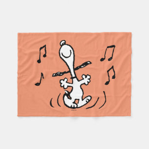 Cobertor De Velo Amendoins Snoopy Dancing