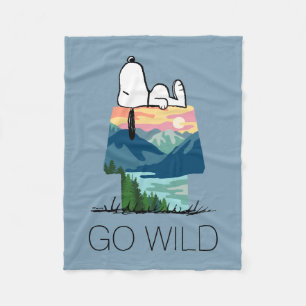 Cobertor De Velo Amendoins Snoopy Dog House Sunrise