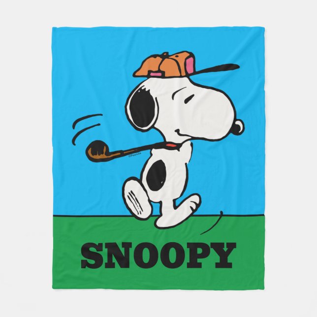 Cobertor De Velo Amendoins | Snoopy Golf Swing (Frente)