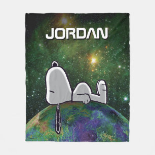Cobertor De Velo Amendoins   Snoopy Spacout